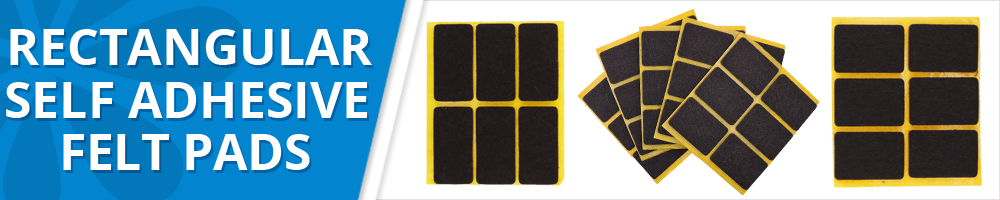 various sizes rectangular self adhesive brown furniture felt pads